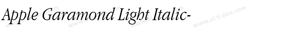 Apple Garamond Light Italic字体转换
